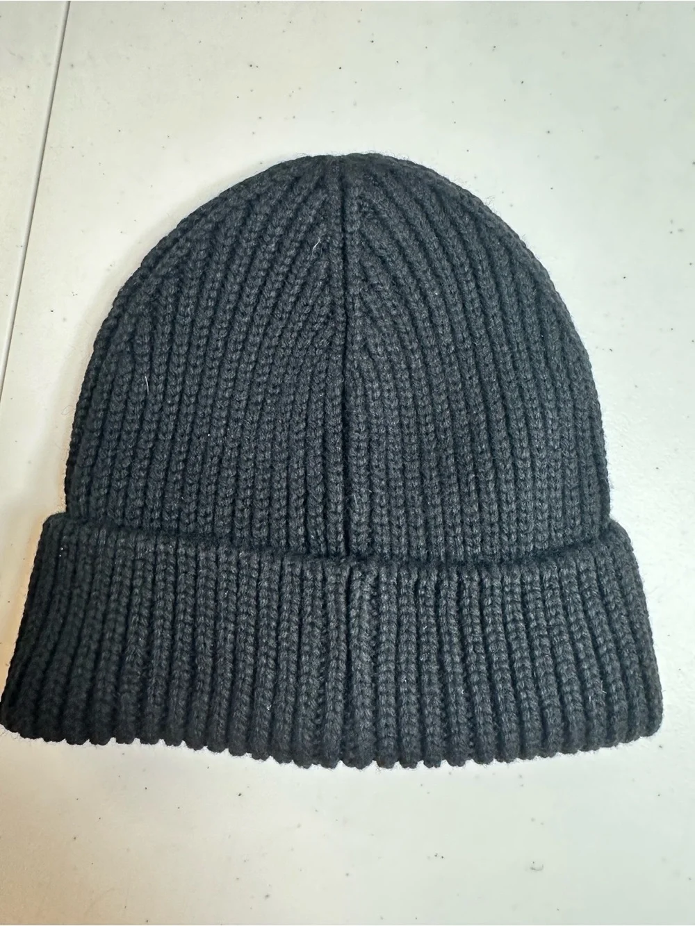 NWT Unisex INCABUS Mechanic Patch Logo Black Ribbed Beanie Cuffed Hem